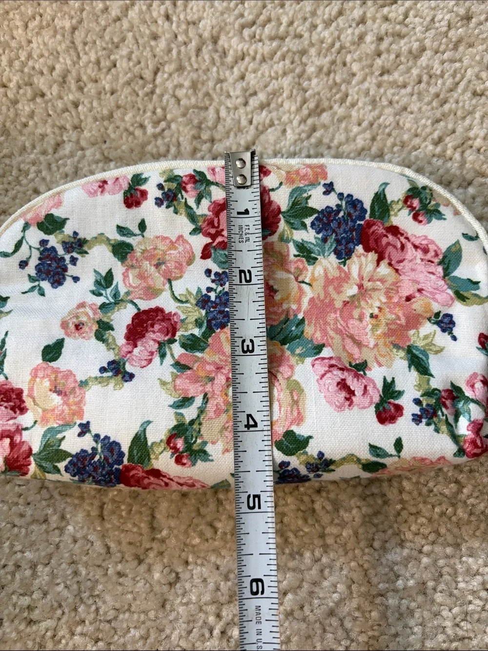 Living Things Floral Print Cosmetic Pouch - NWT